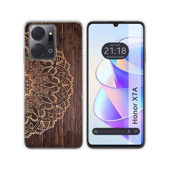 Funda Silicona Para Huawei Honor X7a Diseño Madera 06 Dibujos