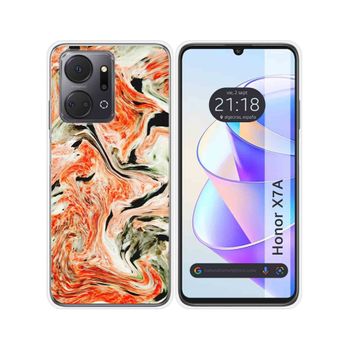 Funda Silicona Para Huawei Honor X7a Diseño Mármol 12 Dibujos