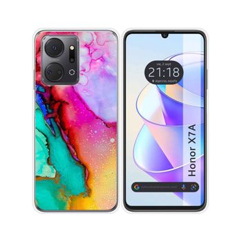 Funda Silicona Para Huawei Honor X7a Diseño Mármol 15 Dibujos