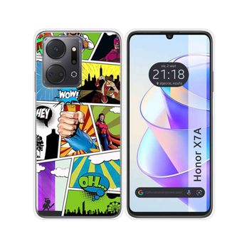 Funda Silicona Para Huawei Honor X7a Diseño Comic Dibujos