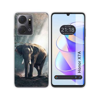 Funda Silicona Para Huawei Honor X7a Diseño Elefante Dibujos