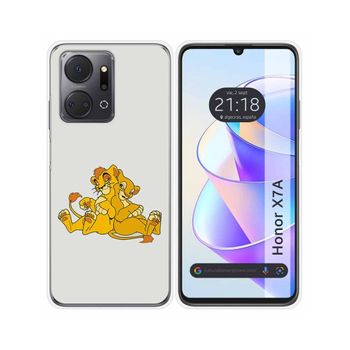 Funda Silicona Para Huawei Honor X7a Diseño Leones Dibujos