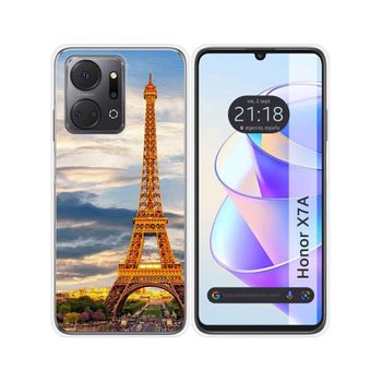 Funda Silicona Para Huawei Honor X7a Diseño Paris Dibujos