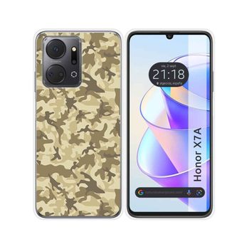 Funda Silicona Para Huawei Honor X7a Diseño Sand Camuflaje Dibujos