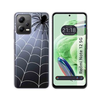 Funda Silicona Transparente Para Xiaomi Redmi Note 12 5g Diseño Araña Dibujos