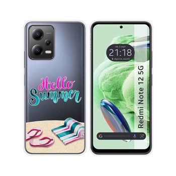 Funda Silicona Transparente Para Xiaomi Redmi Note 12 5g Diseño Summer Dibujos