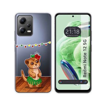 Funda Silicona Transparente Para Xiaomi Redmi Note 12 5g Diseño Suricata Dibujos