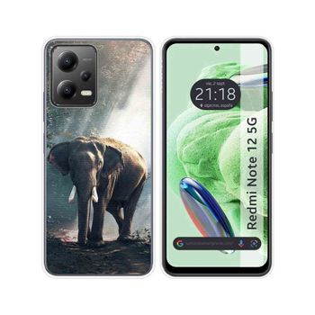 Funda Silicona Para Xiaomi Redmi Note 12 5g Diseño Elefante Dibujos