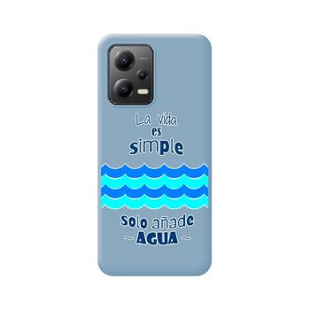 Funda Silicona Líquida Azul Para Xiaomi Redmi Note 12 5g Diseño Agua Dibujos