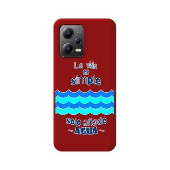 Funda Silicona Líquida Roja Para Xiaomi Redmi Note 12 5g Diseño Agua Dibujos