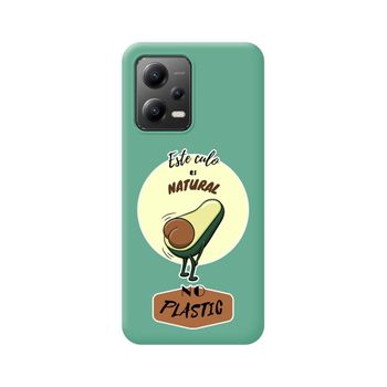 Funda Silicona Líquida Verde Para Xiaomi Redmi Note 12 5g Diseño Culo Natural Dibujos