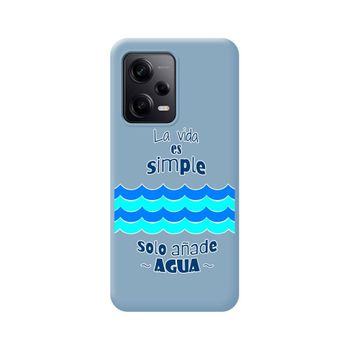 Funda Silicona Líquida Azul Para Xiaomi Redmi Note 12 Pro 5g Diseño Agua Dibujos