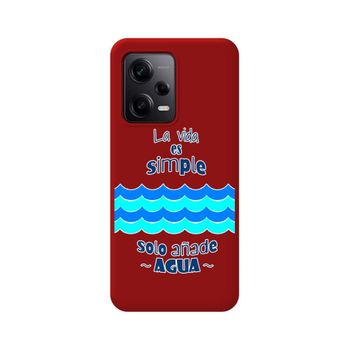 Funda Silicona Líquida Roja Para Xiaomi Redmi Note 12 Pro 5g Diseño Agua Dibujos