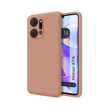 Funda Silicona Líquida Ultra Suave Huawei Honor X7a Color Rosa