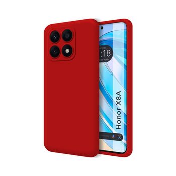 Funda Silicona Líquida Ultra Suave Huawei Honor X8a Color Roja