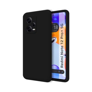 Funda Silicona Líquida Ultra Suave Xiaomi Redmi Note 12 Pro+ Plus 5g Color Negra