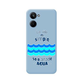 Funda Silicona Líquida Azul Realme 10 4g Diseño Agua Dibujos