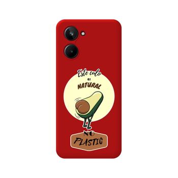 Funda Silicona Líquida Roja Realme 10 4g Diseño Culo Natural Dibujos