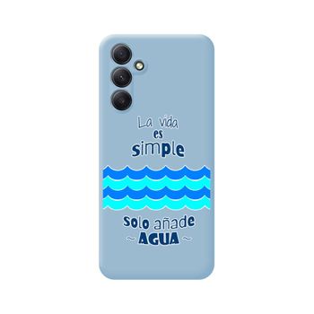 Funda Silicona Líquida Azul Samsung Galaxy A54 5g Diseño Agua Dibujos