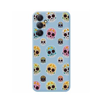 Funda Silicona Líquida Azul Samsung Galaxy A54 5g Diseño Catrina Dibujos