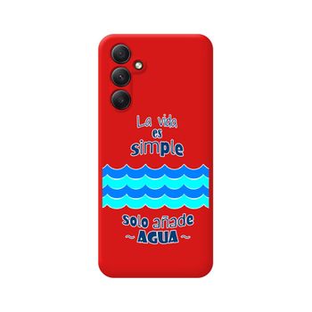 Funda Silicona Líquida Roja Samsung Galaxy A54 5g Diseño Agua Dibujos