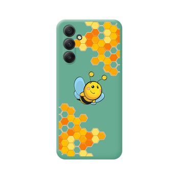 Funda Silicona Líquida Verde Samsung Galaxy A54 5g Diseño Abeja Dibujos