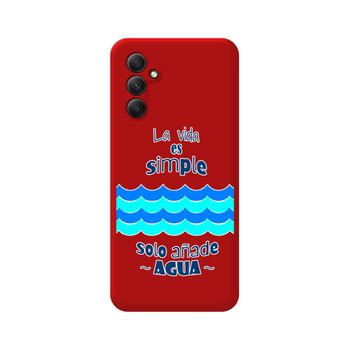 Funda Silicona Líquida Roja Samsung Galaxy A34 5g Diseño Agua Dibujos
