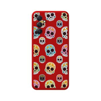 Funda Silicona Líquida Roja Samsung Galaxy A34 5g Diseño Catrina Dibujos