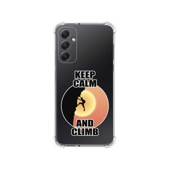 Funda Silicona Antigolpes Samsung Galaxy A34 5g Diseño Hombre Escalada Dibujos