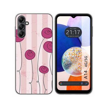 Funda Silicona Samsung Galaxy A14 4g / 5g Diseño Flores Vintage Dibujos