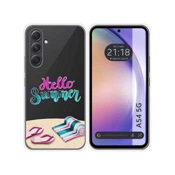 Funda Silicona Transparente Samsung Galaxy A54 5g Diseño Summer Dibujos