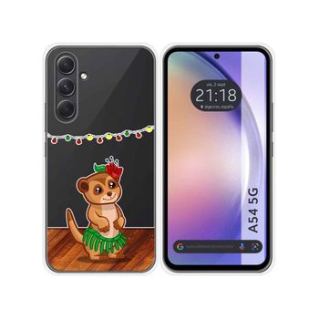 Funda Silicona Transparente Samsung Galaxy A54 5g Diseño Suricata Dibujos