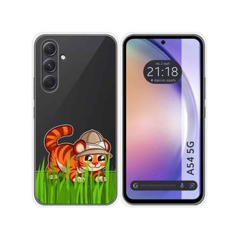 Funda Silicona Transparente Samsung Galaxy A54 5g Diseño Tigre Dibujos