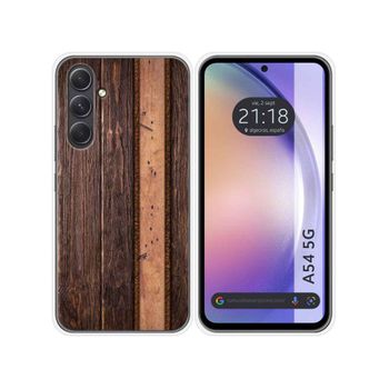 Funda Silicona Samsung Galaxy A54 5g Diseño Madera 05 Dibujos