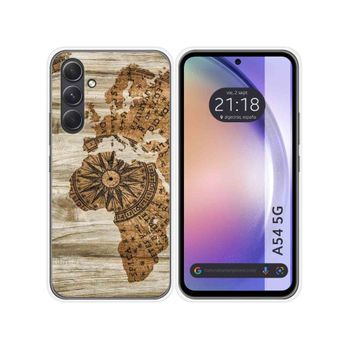 Funda Silicona Samsung Galaxy A54 5g Diseño Madera 07 Dibujos