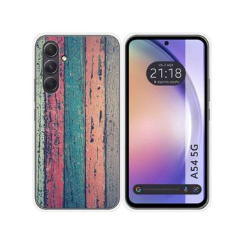 Funda Silicona Samsung Galaxy A54 5g Diseño Madera 10 Dibujos