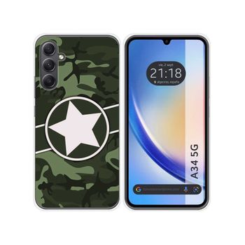 Funda Silicona Samsung Galaxy A34 5g Diseño Camuflaje 01 Dibujos