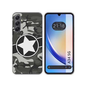 Funda Silicona Samsung Galaxy A34 5g Diseño Camuflaje 02 Dibujos