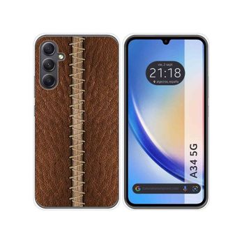 Funda Silicona Samsung Galaxy A34 5g Diseño Cuero 01 Dibujos