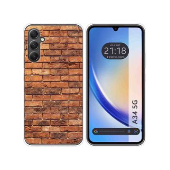 Funda Silicona Samsung Galaxy A34 5g Diseño Ladrillo 04 Dibujos