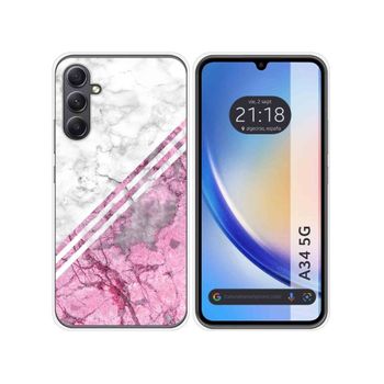 Funda Silicona Samsung Galaxy A34 5g Diseño Mármol 03 Dibujos