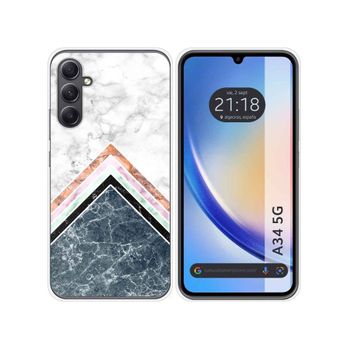 Funda Silicona Samsung Galaxy A34 5g Diseño Mármol 05 Dibujos