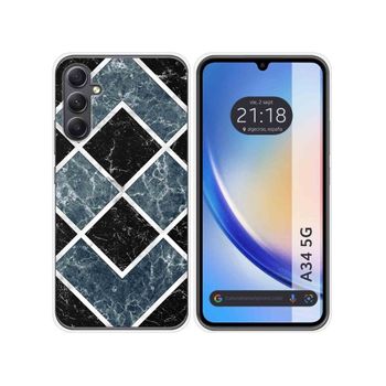 Funda Silicona Samsung Galaxy A34 5g Diseño Mármol 06 Dibujos