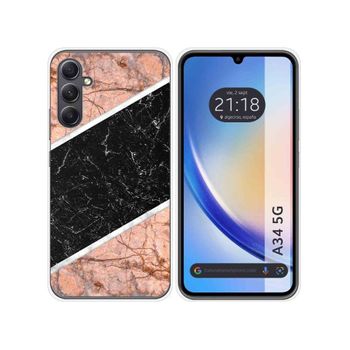 Funda Silicona Samsung Galaxy A34 5g Diseño Mármol 07 Dibujos