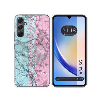 Funda Silicona Samsung Galaxy A34 5g Diseño Mármol 08 Dibujos