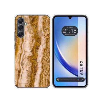 Funda Silicona Samsung Galaxy A34 5g Diseño Mármol 10 Dibujos