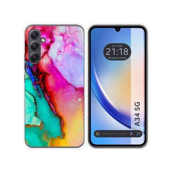 Funda Silicona Samsung Galaxy A34 5g Diseño Mármol 15 Dibujos