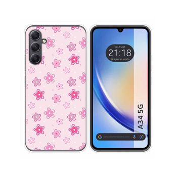 Funda Silicona Samsung Galaxy A34 5g Diseño Flores Dibujos