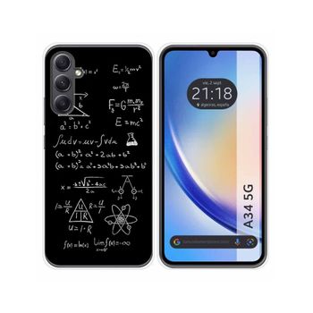 Funda Silicona Samsung Galaxy A34 5g Diseño Formulas Dibujos