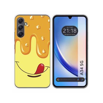 Funda Silicona Samsung Galaxy A34 5g Diseño Helado Vainilla Dibujos